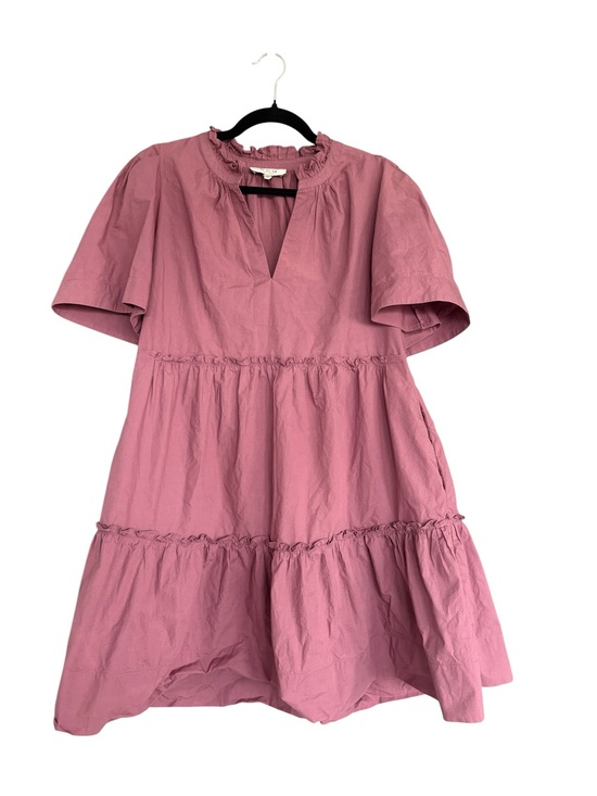 Sea Dresses & Skirts - Sea New York Pink Tiered Ruffle Mini Dress Cotton Boho Romantic Size M - Flaw